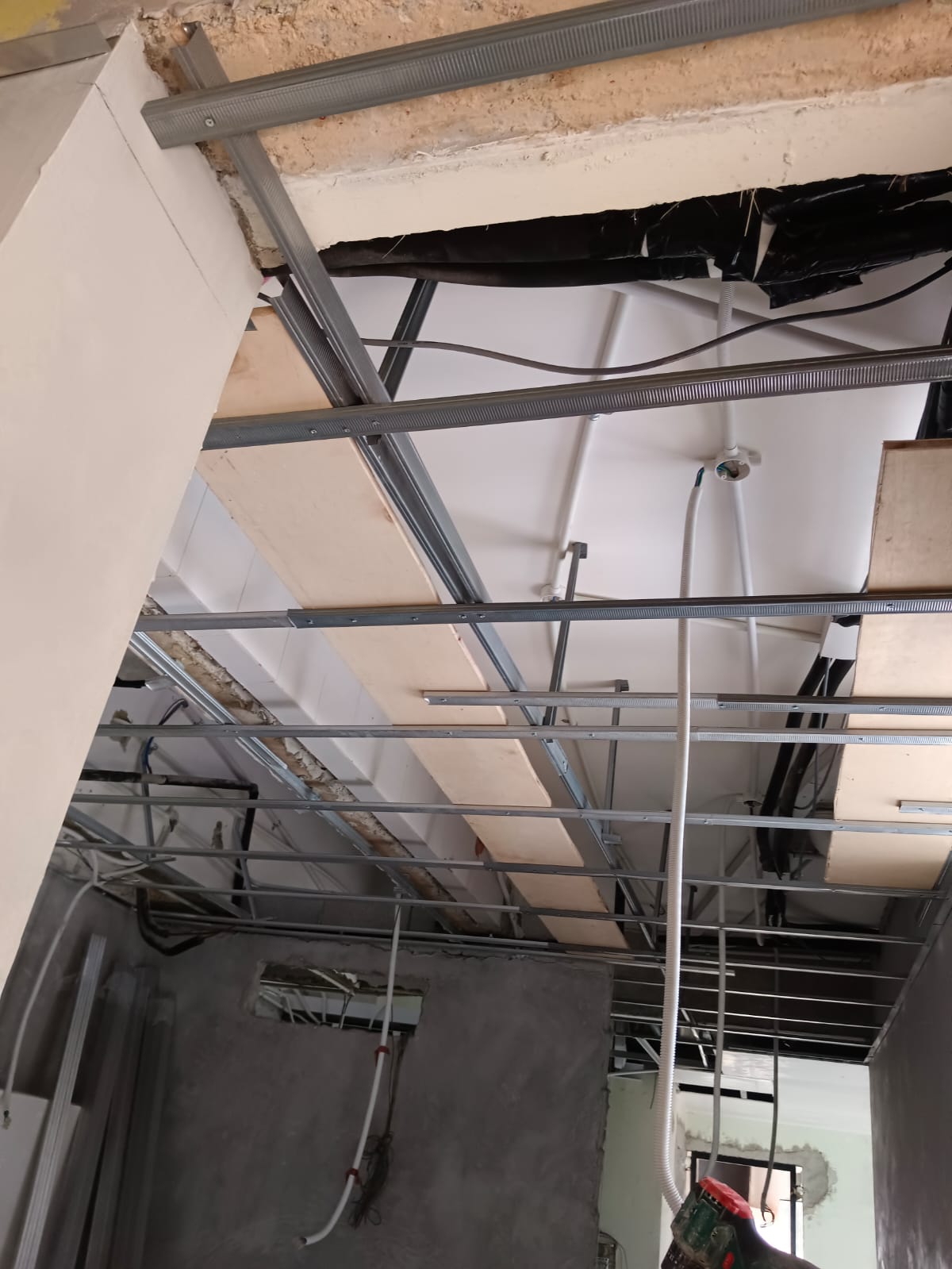 AR Ceiling Partition Singapore — metal furring channel suspended ceiling framework installation | Ceiling Partition Singapore
