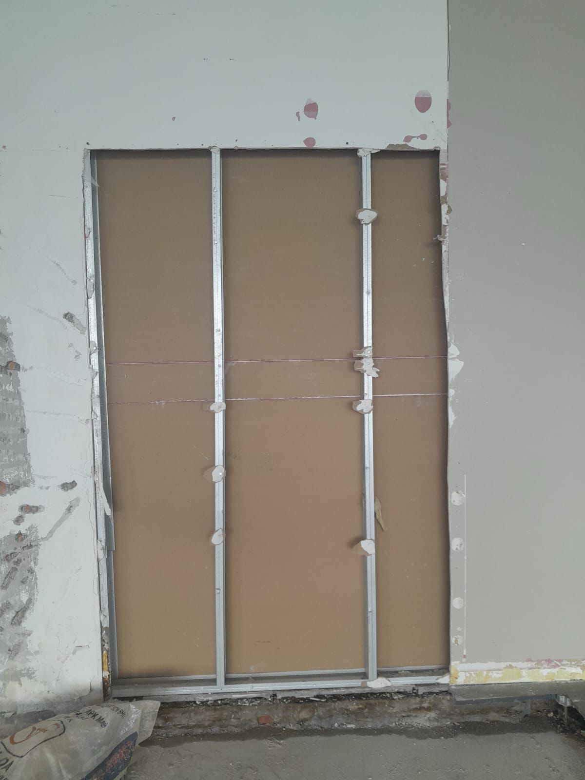 AR Ceiling Partition Singapore — metal stud drywall partition framing on site | Ceiling Partition Singapore